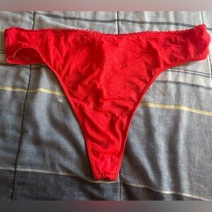 Uye Surana Rose Red Lacey Thong 2X/3X